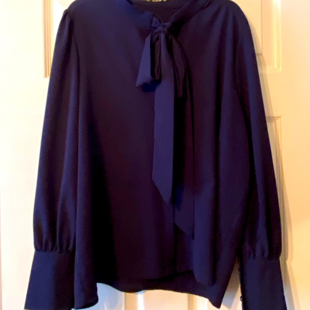 Navy, Large, blouse, Shein